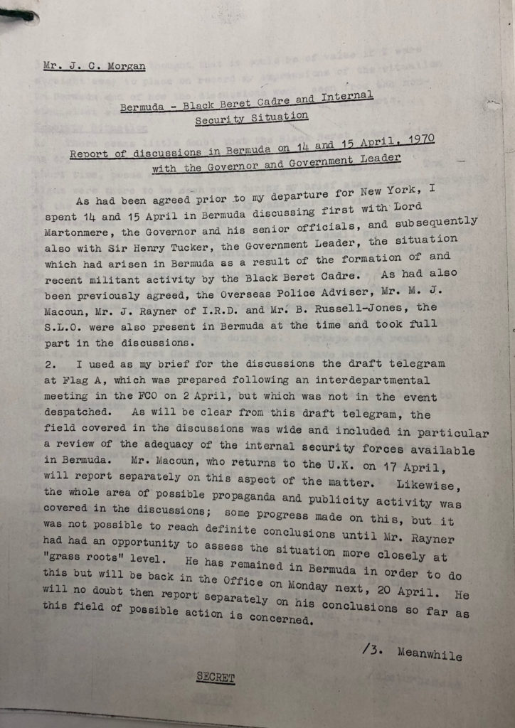 An extract from the National Archives on the Information Research Department: Black Power
